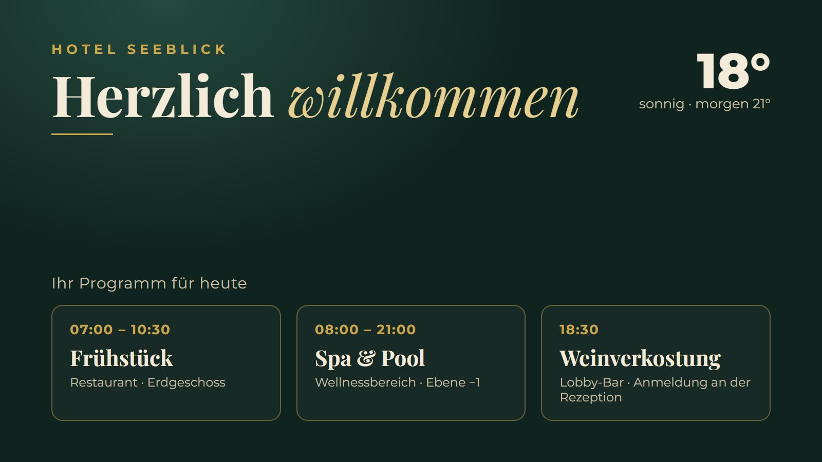Beispiel-Slide: Hotel & Tourismus